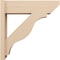 Ekena Millwork 8-in W x 28-in D x 28-in H Funston Slat Rough Cedar Woodgrain TimberThane Outlooker, Primed Tan OUTUR080X28X28FST24RCPR - alternate 2